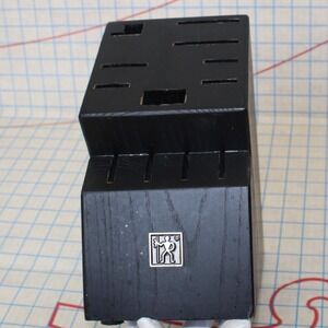 Henckels Black Wood Knife Block 11 Slot Countertop Cutlery Storage Organizer